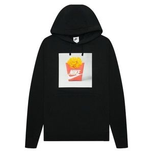 Nike Mens Sportswear Waffle Fries Brushed-Back Pullover Hoodie